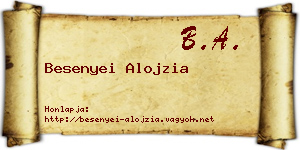 Besenyei Alojzia névjegykártya